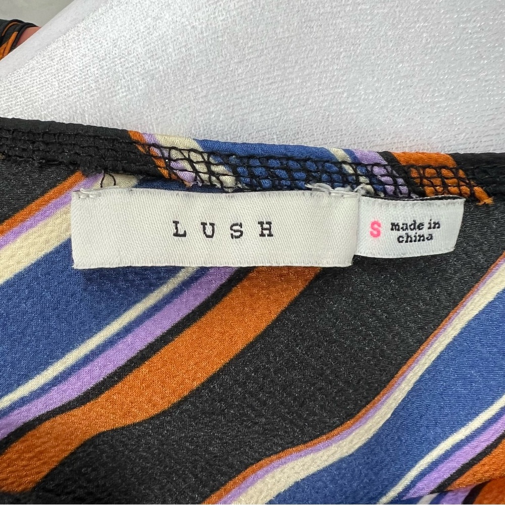 LUSH diagonal striped slip dress. - Picture 8 of 10